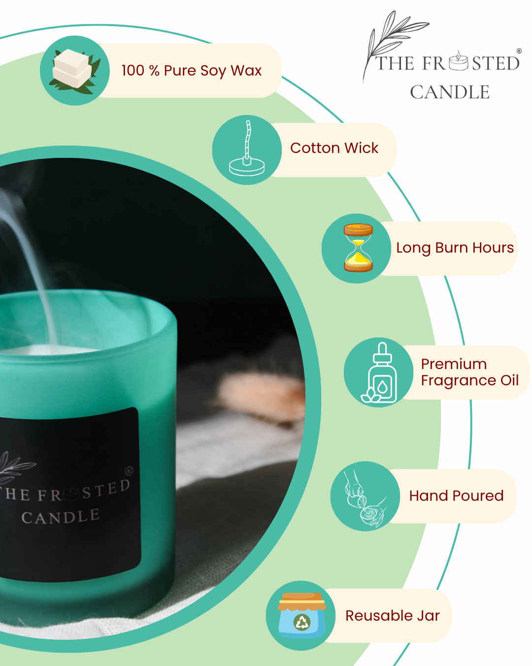 Romantic Blossom | Geranium & Saffron | Soy Wax Candle | NAYAM