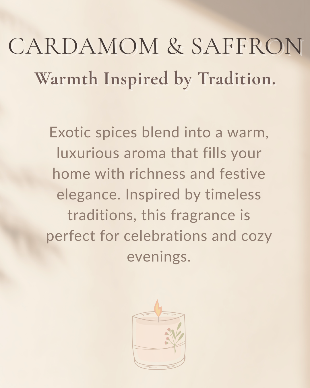 Winter Blossom | Cardamom & Saffron | Soy Wax Candle | MANAM