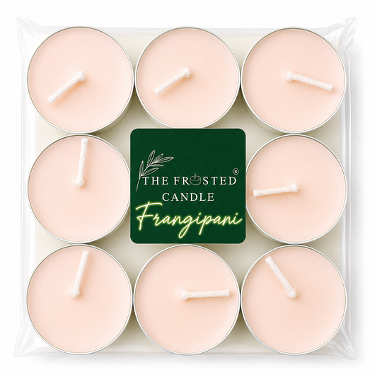 Frangipani | Scented Soy Wax Tealight Candles | Pack of 18