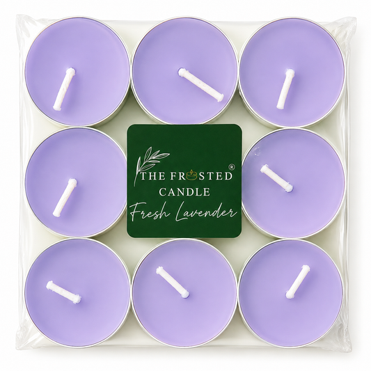 Fresh Lavender | Scented Soy Wax Tealight Candles | Pack of 18