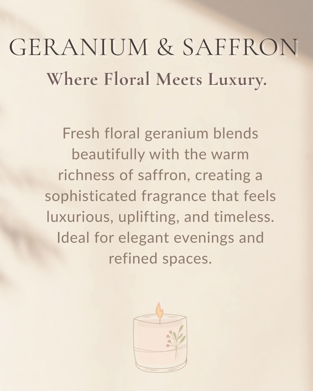 Romantic Blossom | Geranium & Saffron | Soy Wax Candle | MANAM (Premium Tin)