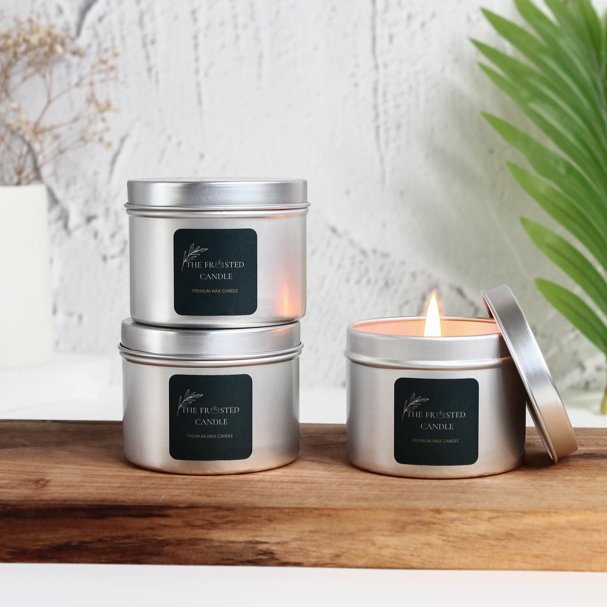 Premium Combo Set 2 – 100 g Tin | 3-Piece Luxury Scented Candle Set
