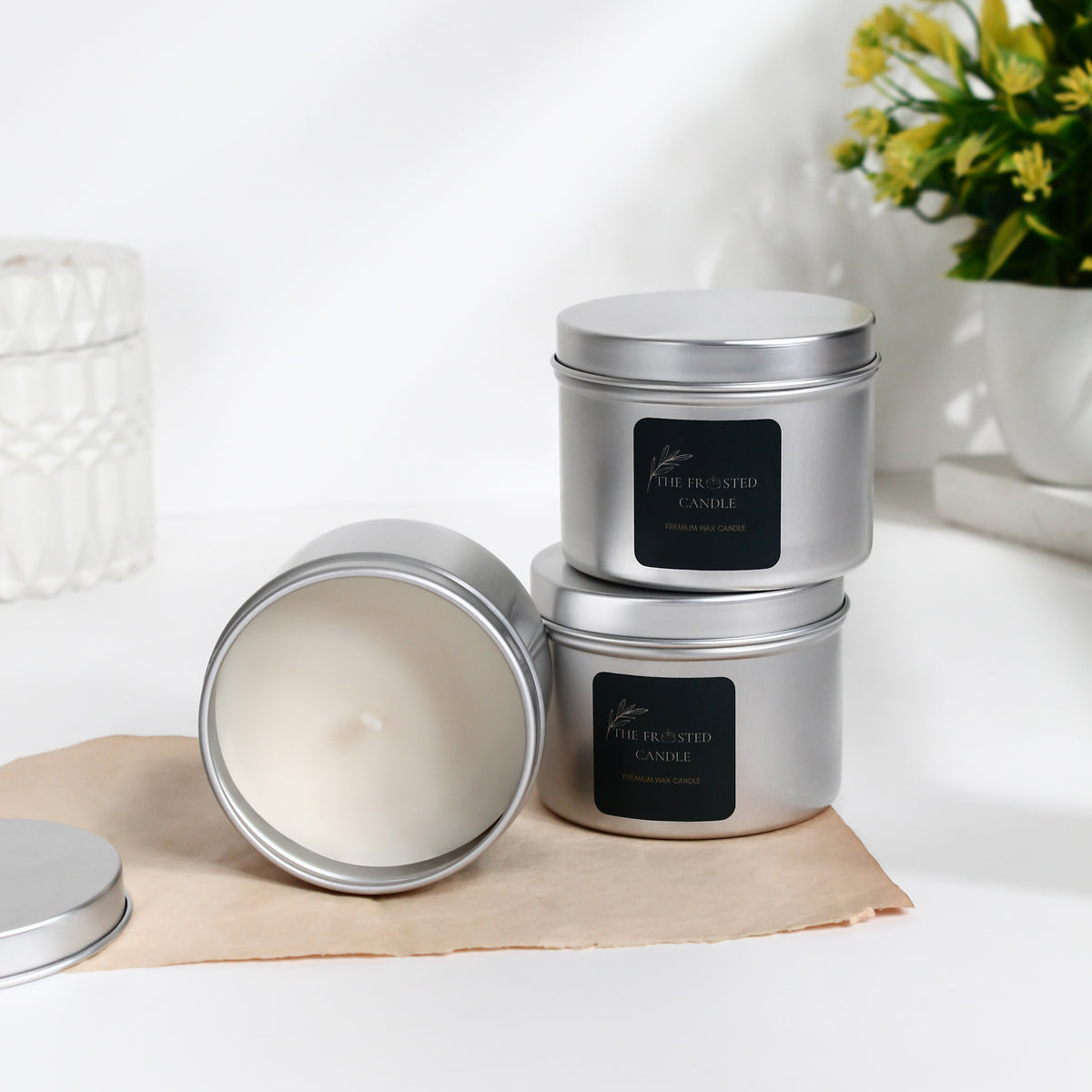 Premium Combo Set 2 – 100 g Tin | 3-Piece Luxury Scented Candle Set
