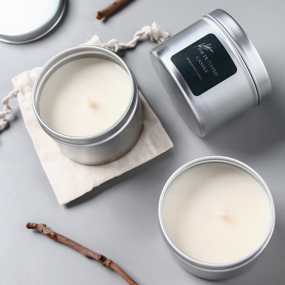 Premium Combo Set 2 – 100 g Tin | 3-Piece Luxury Scented Candle Set