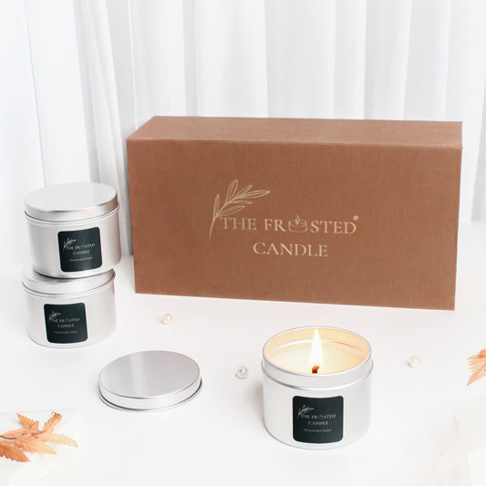 Premium Combo Set 2 – 100 g Tin | 3-Piece Luxury Scented Candle Set