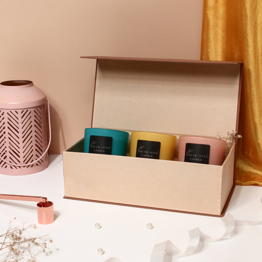 Premium Combo Set 1 – 100 g Glass | 3-Piece Luxury Scented Candle Set