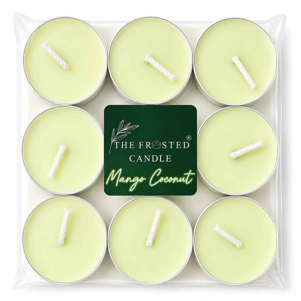 Mango Coconut | Scented Soy Wax Tealight Candles | Pack of 18
