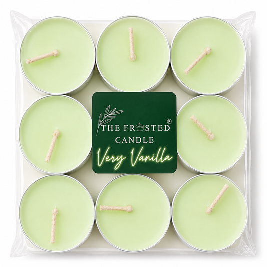Very Vanilla | Scented Soy Wax Tealight Candles | Pack of 18
