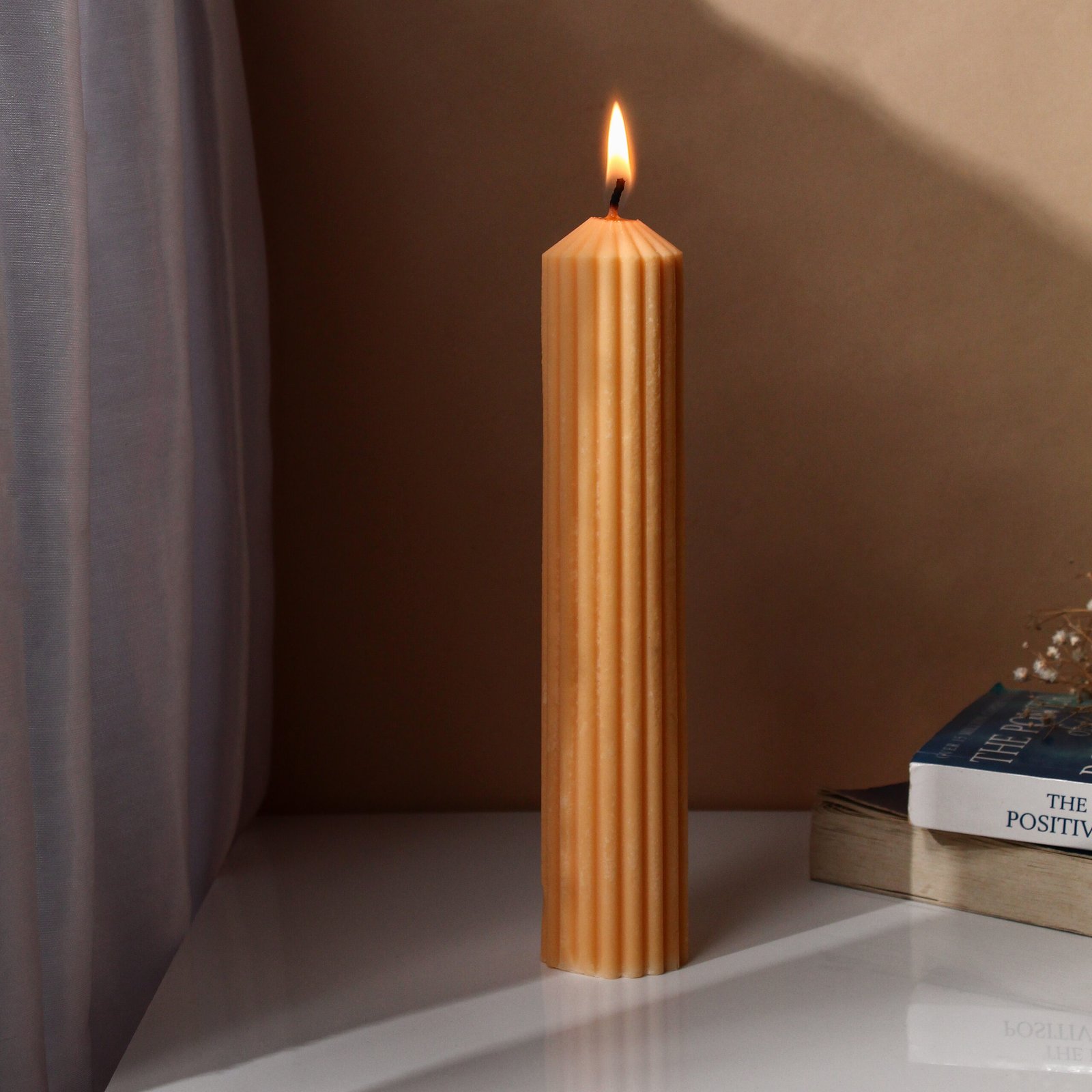 striped pillar candle striped pillar candle
